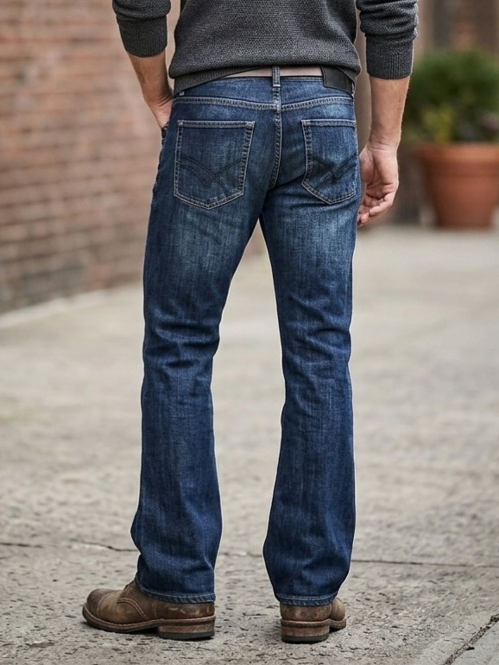 William Rast Men’s Ethan Bootcut Jeans Dark Blue Denim Sz 34